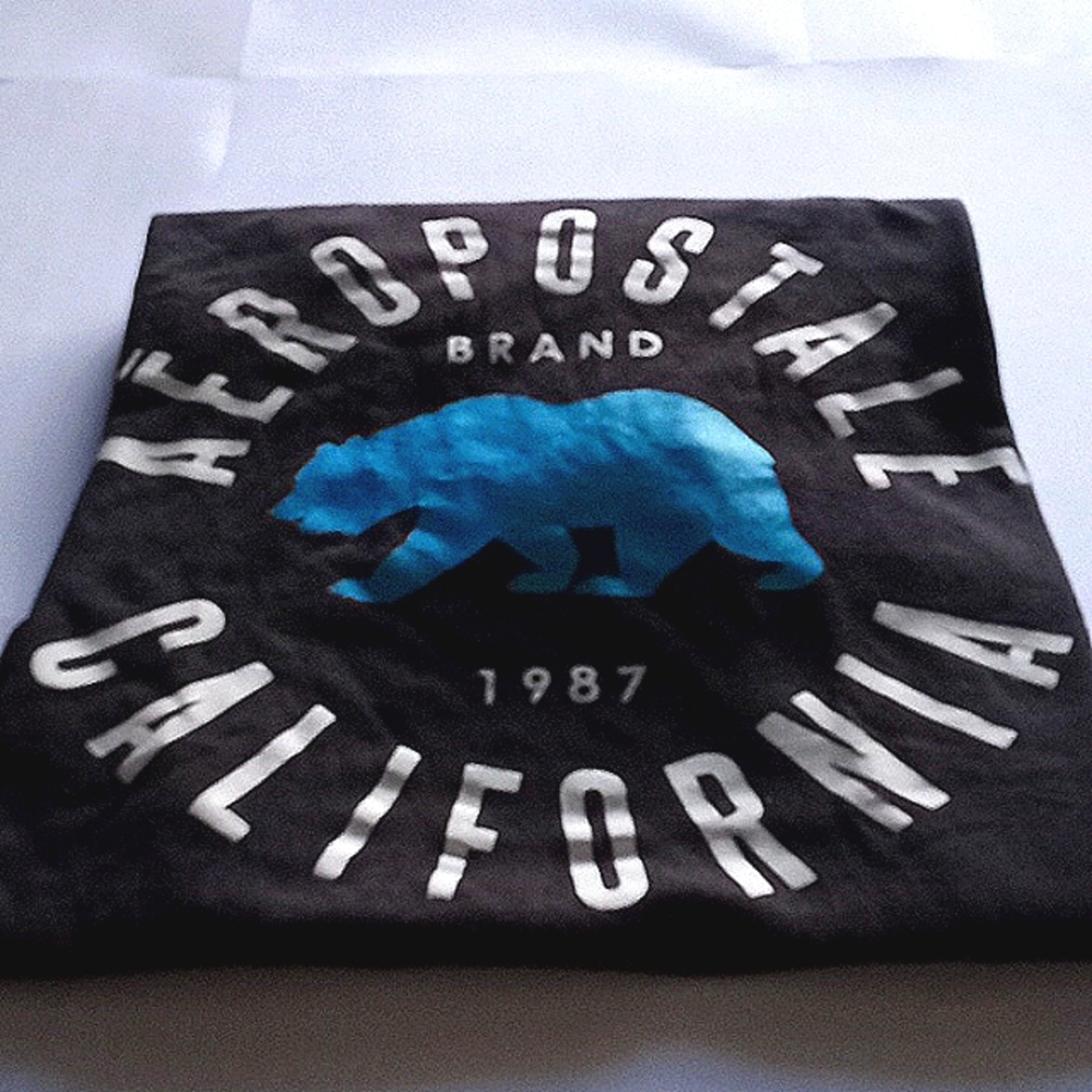Aeropostale Men's Black & Blue T-shirt